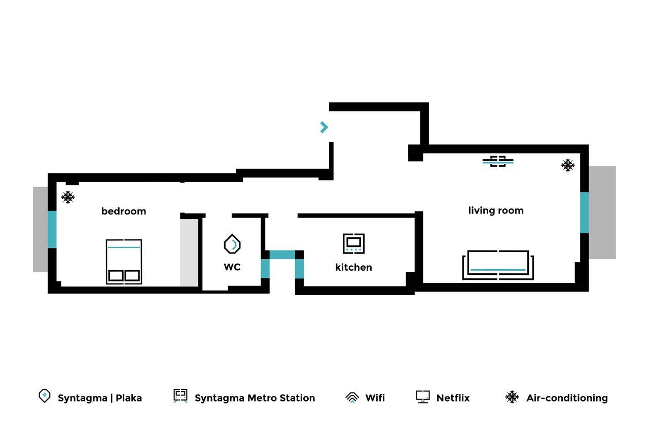 Sleek Flat In Central Syntagma By Upstreet Афины Экстерьер фото